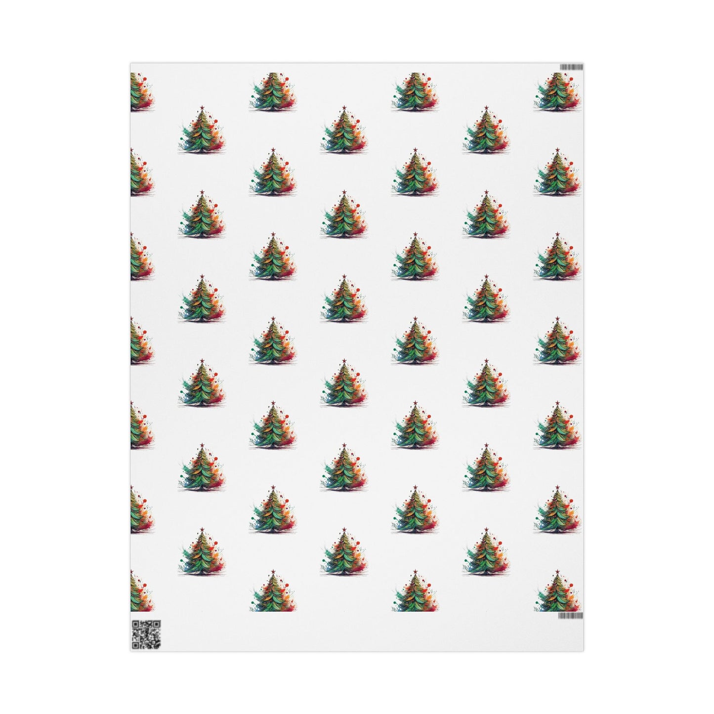 Colorful Christmas Tree Gift Wrapping Paper