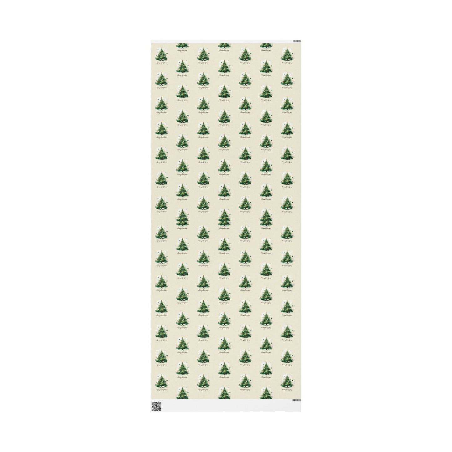 Gold Christmas Tree Gift Wrapping Paper