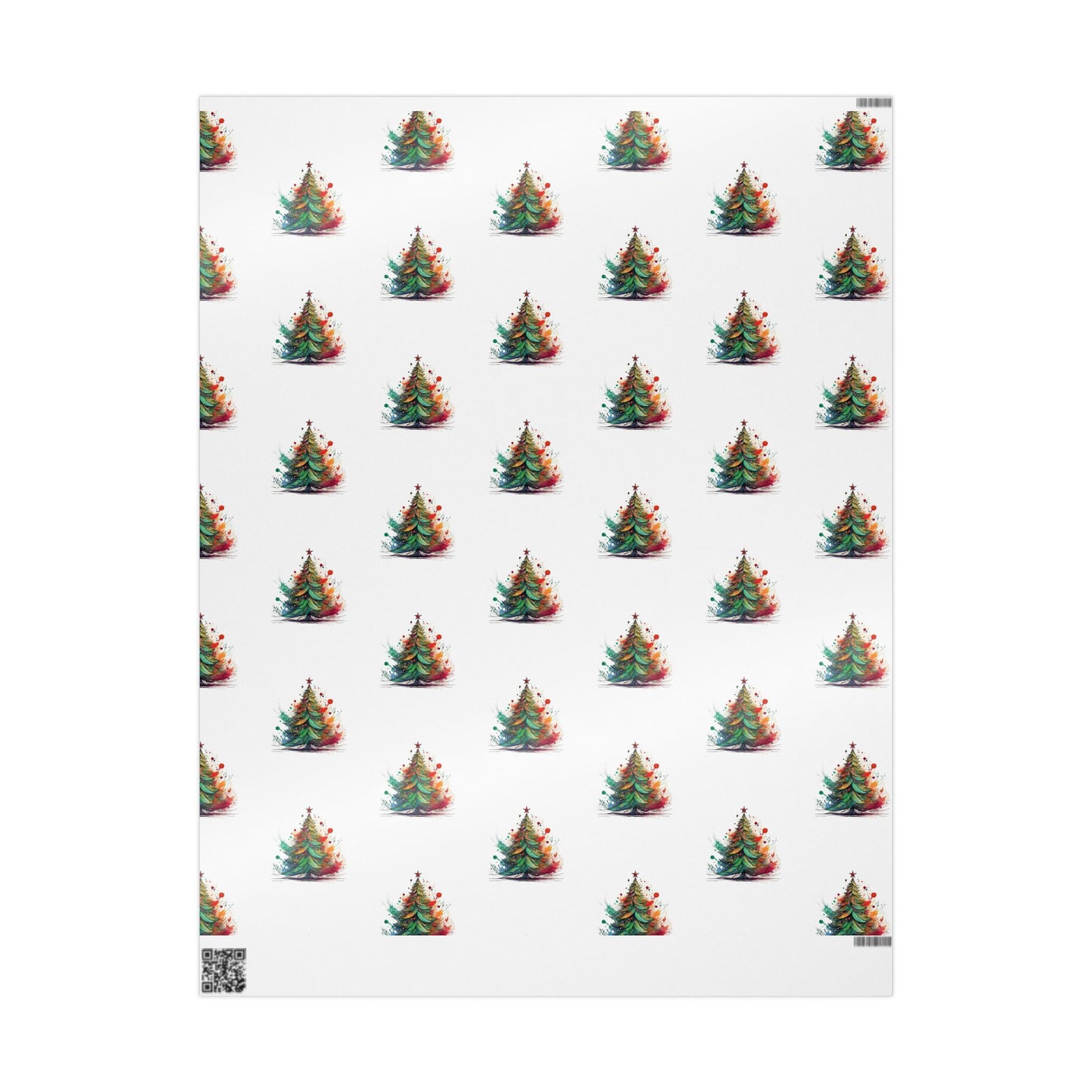 Colorful Christmas Tree Gift Wrapping Paper