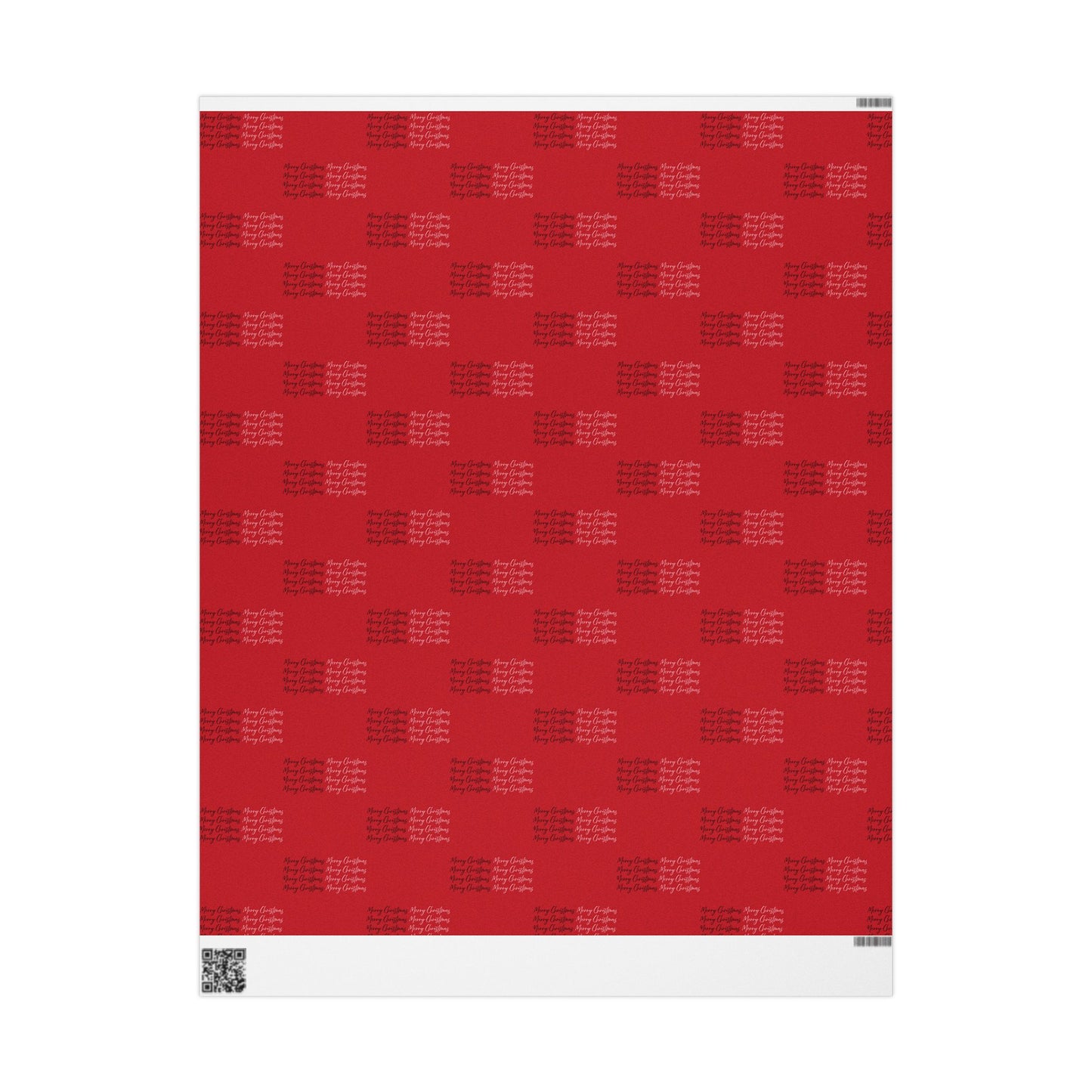 Merry Christmas Wrapping Paper - Festive Red with Black Script