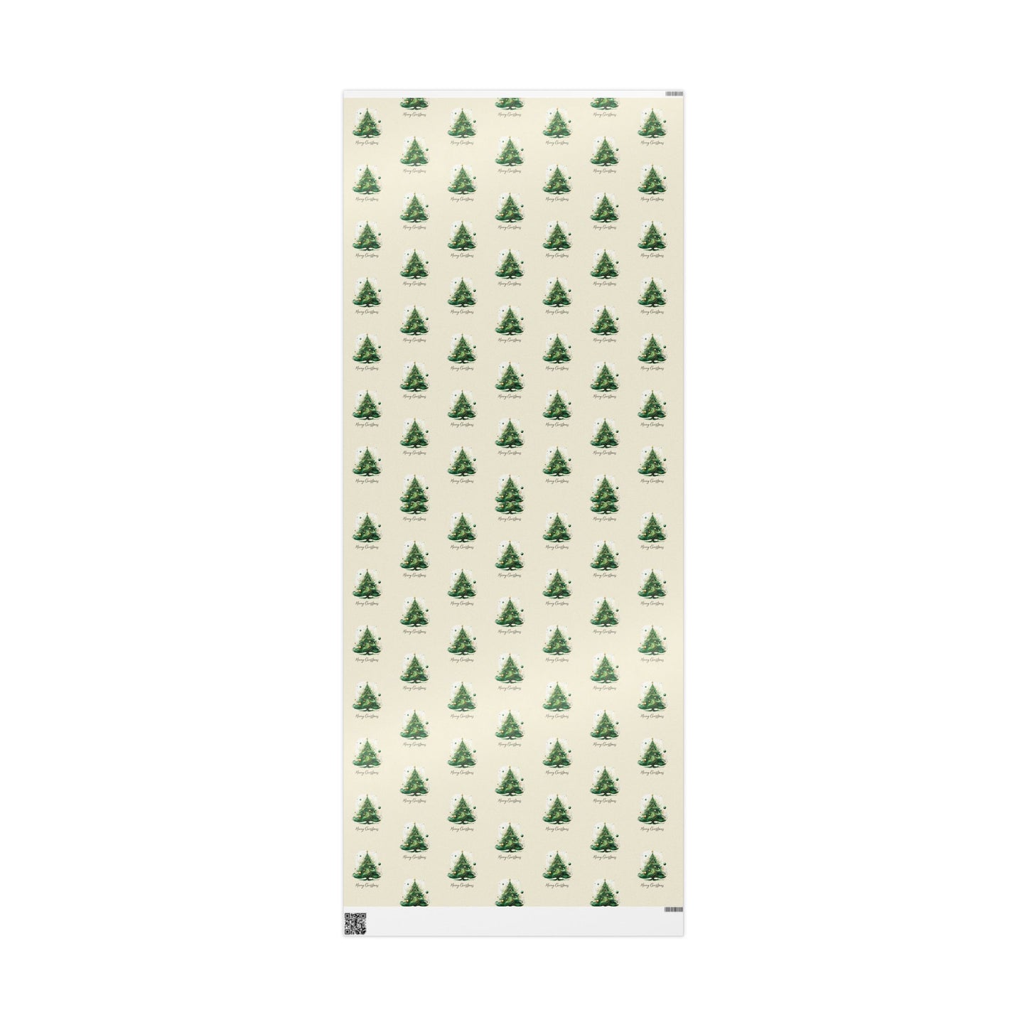 Gold Christmas Tree Gift Wrapping Paper