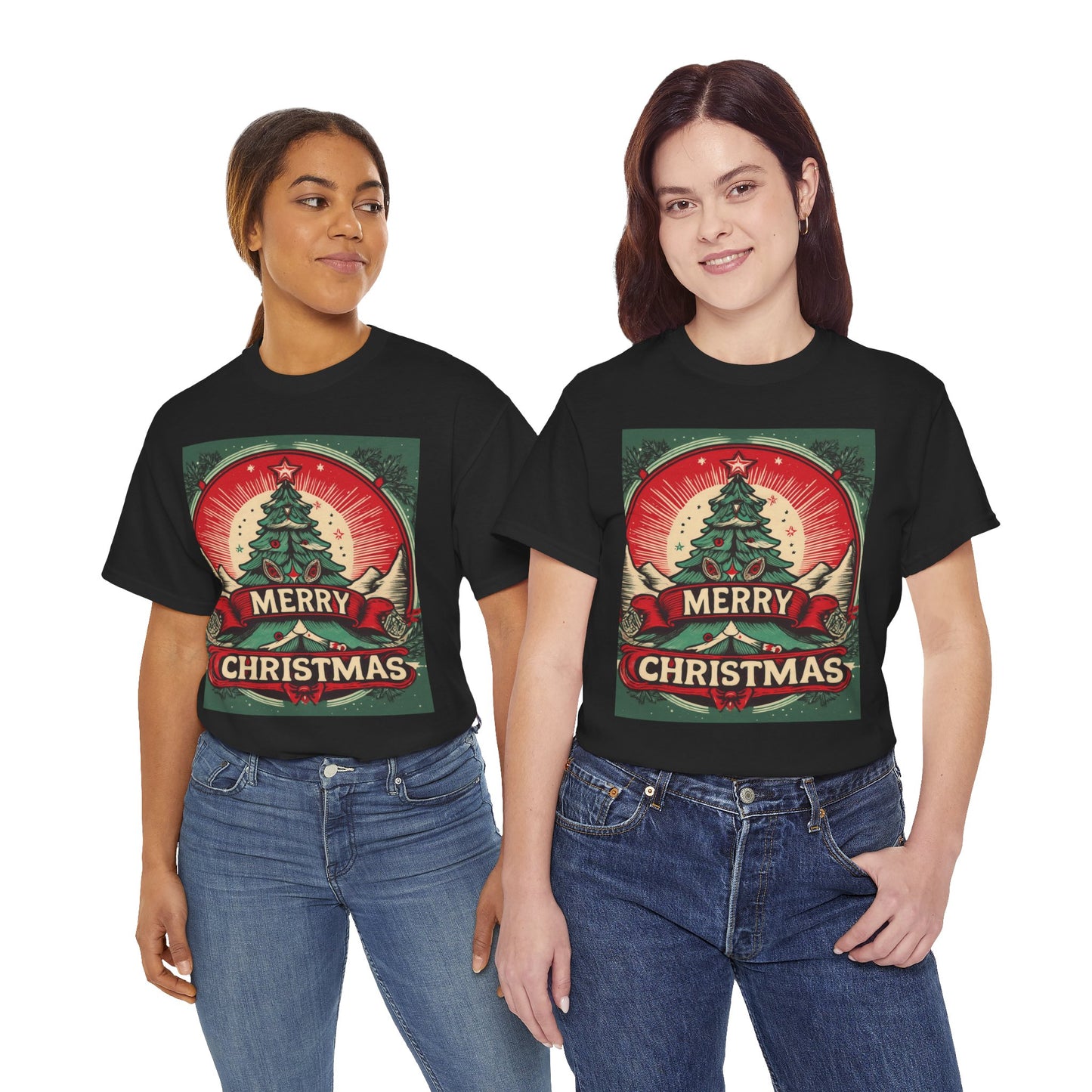 Festive Merry Christmas T-Shirt – Perfect Holiday Vibes Unisex Heavy Cotton Tee