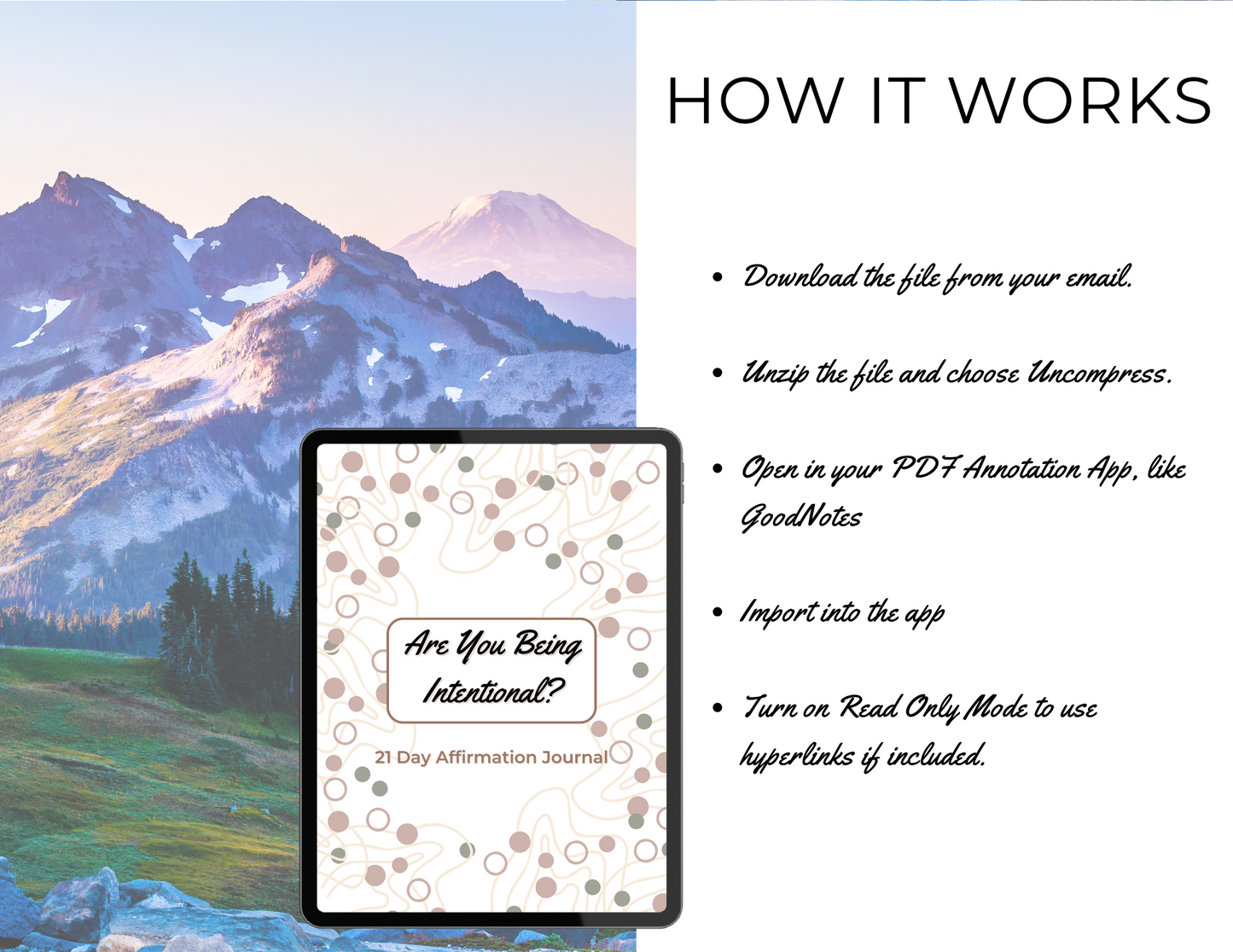 Are You Being Intentional? 21 Day Affirmation Journal